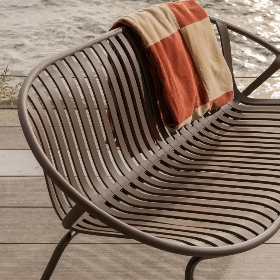 WOOOD Zena Kleed - Velvet - Roestbruin/Beige - 1x170x130