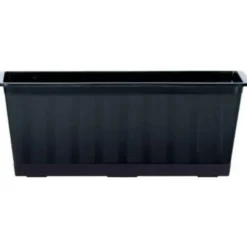 1x Antraciet kunststof Agro plantenbakken/bloembakken 50 cm