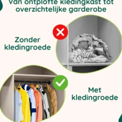 XIVADA Kledingstang Vigo - Zonder boren - Verstelbaar - Zwart