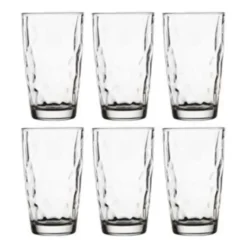 6x Stuks tumbler waterglazen/sapglazen Diamond Dof 470 ml