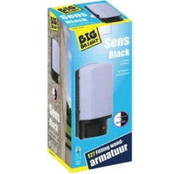 Ylumen Buitenlamp Sens - zwart - 11.5x26.5 cm