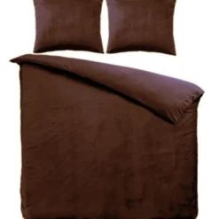 Zavelo Dekbedovertrek Velvet Comfort Bruin-1-persoons (140 x 200/220 cm)