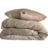 Zavelo Dekbedovertrek Velvet Comfort Taupe-2-persoons (200 x 200/220 cm)