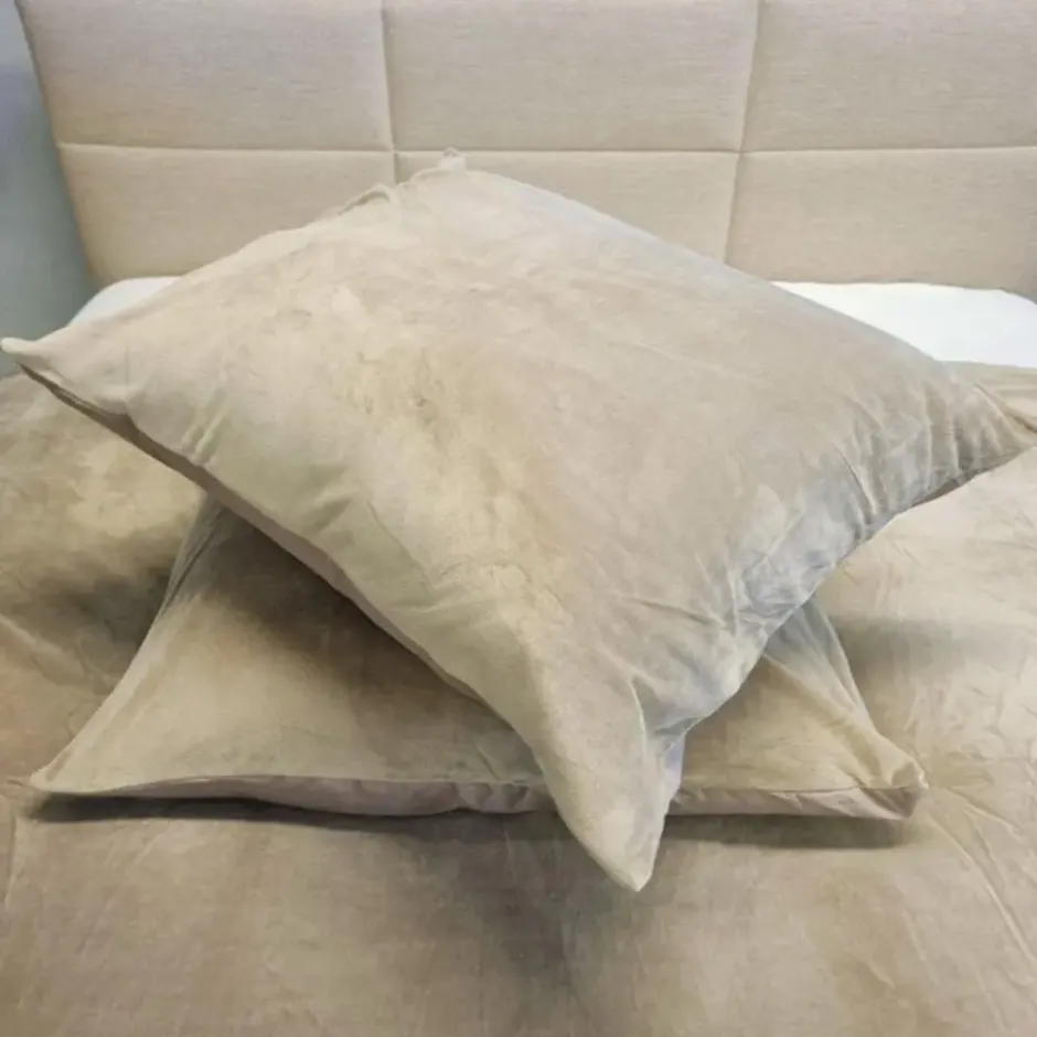 Zavelo Dekbedovertrek Velvet Comfort Taupe-2-persoons (200 x 200/220 cm)