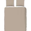Zavelo Flanellette Effen Dekbedovertrek Zand-Lits-jumeaux (240 x 200/220 cm)
