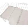 Zavelo Peuter Dekbedovertrek Royal Ruches Beige 120 x 150 cm