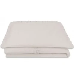 Zavelo Peuter Dekbedovertrek Royal Ruches Beige 120 x 150 cm