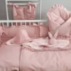 Zavelo Peuter Dekbedovertrek Royal Ruches Roze 120 x 150 cm