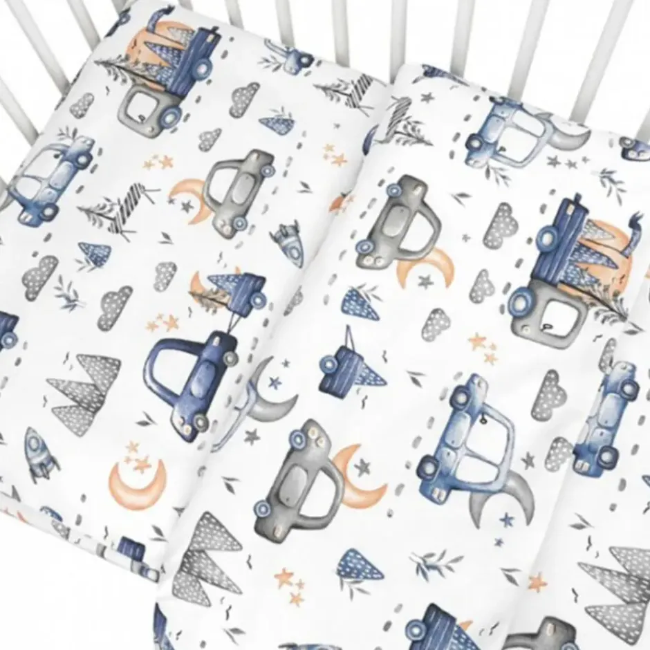 Zavelo Peuter Dekbedovertrek Cars Blauw 120 x 150 cm