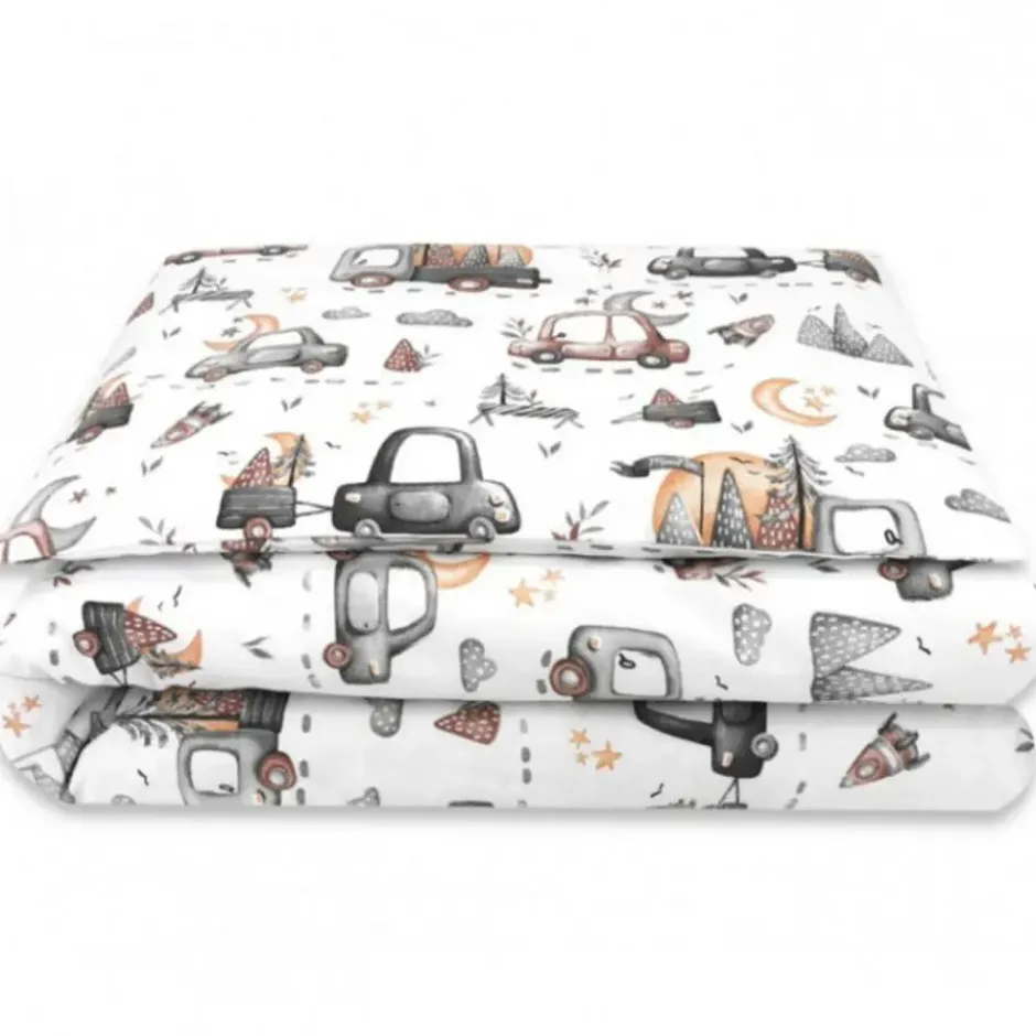 Zavelo Peuter Dekbedovertrek Cars Grijs 120 x 150 cm