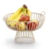 Zeller Fruitschaal - metaal - beige - 35 x 30 x 20 cm - rond