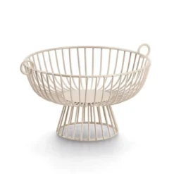 Zeller Fruitschaal - metaal - beige - 35 x 30 x 20 cm - rond