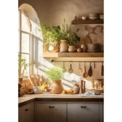 Zeller Fruitschaal - metaal - beige - 35 x 30 x 20 cm - rond
