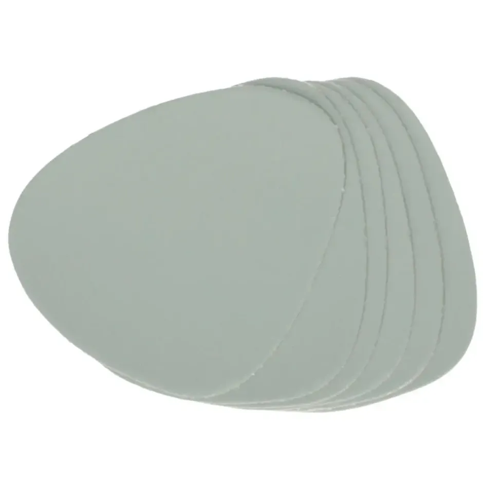 Zeller Glazenonderzetters - 6x stuks - Lederlook groen - 10x12cm
