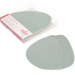 Zeller Glazenonderzetters - 6x stuks - Lederlook groen - 10x12cm