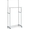 Zeller Kledingrek - dubbele stang - verrijdbaar - 107 cm