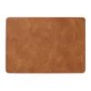 Zeller placemats lederlook - cognac bruin - 45 x 30 cm