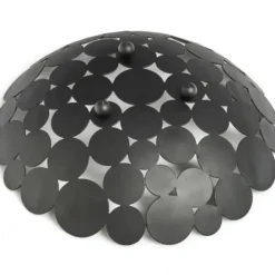 Zeller Ronde fruitschaal/fruitschalen - metaal - zwart - 29 cm