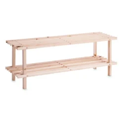 Zeller Schoenenrek - hout - 2-laags - 80 x 26 x 29 cm