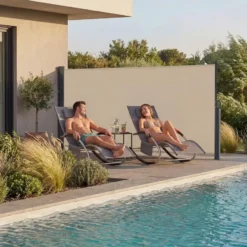 Zijmarkies - Bescherming Zon Wind - Waterafstotend - Beige - 300x9x160cm