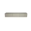 Zwevend Tv-Meubel Beige Mangohout - 160x35x30cm - 3 Deuren - Vision
